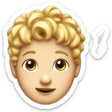 Cherub face and wings sticker