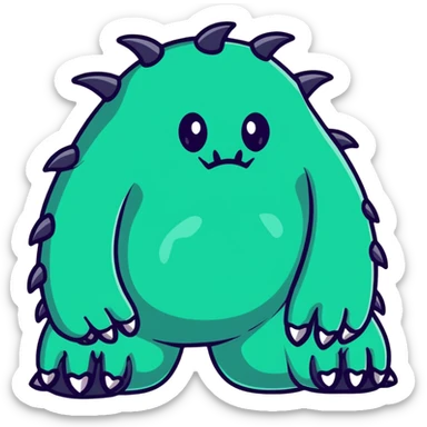 huge monster feet with claws sticker