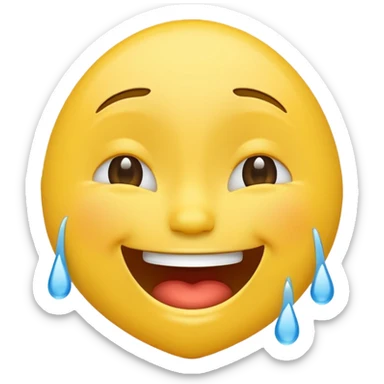 Cry laughing emoji sticker