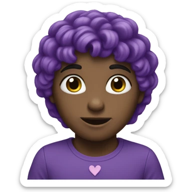 violet heart sticker