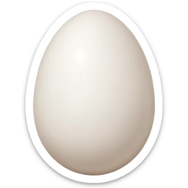 one white egg sticker