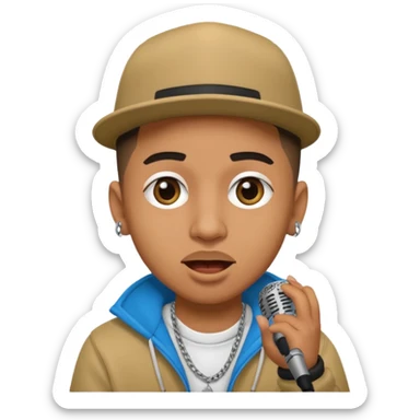 Duki cantando rapero argentino sticker