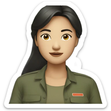 Vietnam girl sticker