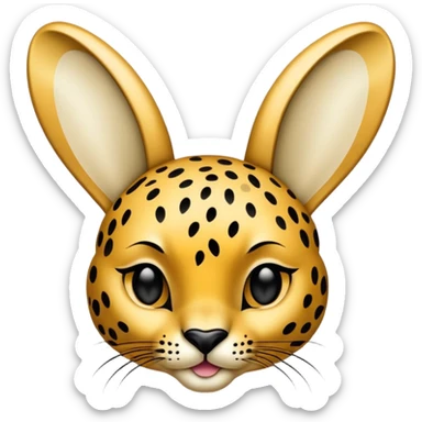 playboy bunny logo but cheetah print  sticker