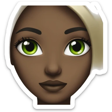 glamorous baddie brunette with green eyes sticker