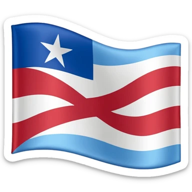 Original light blue flag of Puerto Rico  sticker