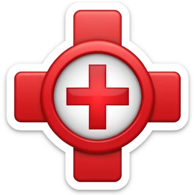 red cross mark sticker