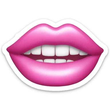 pink lipgloss sticker