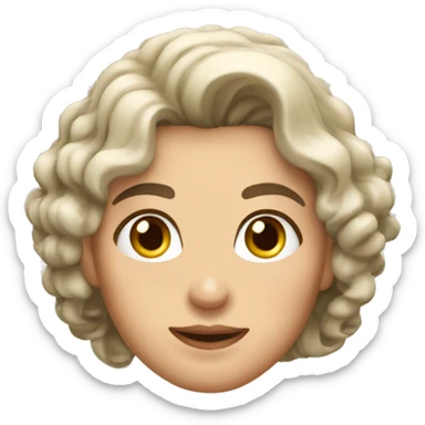 Regina capelli rossi ricci sticker