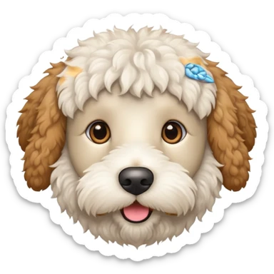 white labradoodle sticker
