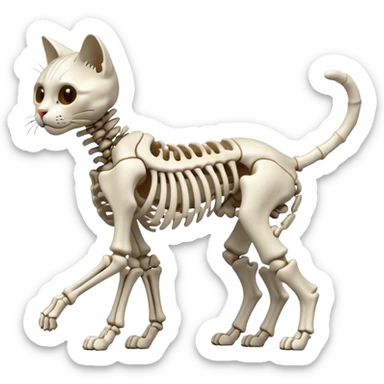 esqueleto de gato sticker
