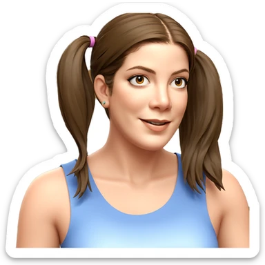 twintails girl with brown hair sticker