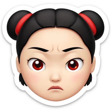 Pucca enojada  sticker