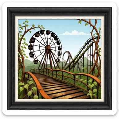 abandoned amusement park sticker