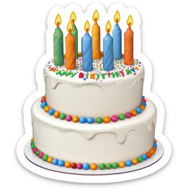 Happy Birthday Ryan written on a Cake sticker