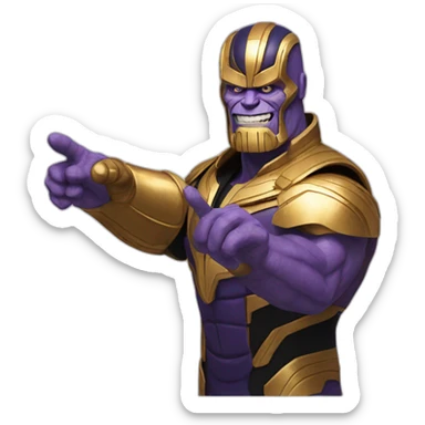 thanos waving goodbye sticker
