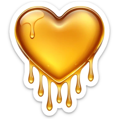 heart made of honey sticker