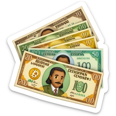 Ethiopia money sticker