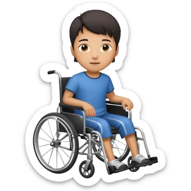 A Chinese in a wheelchair  sticker