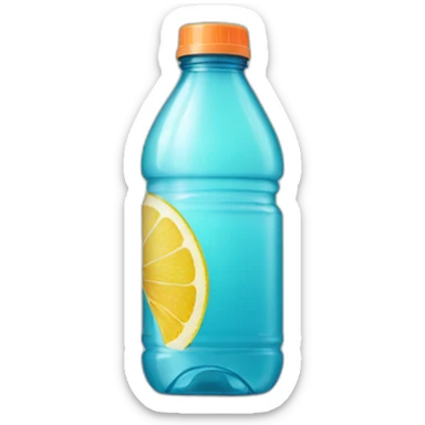 Plastic bottle of juice sticker