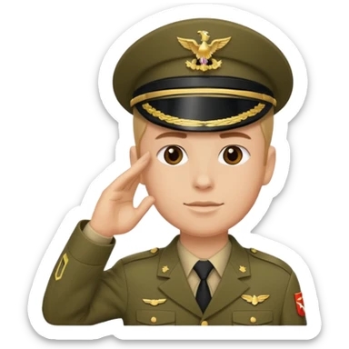 Military salute  sticker