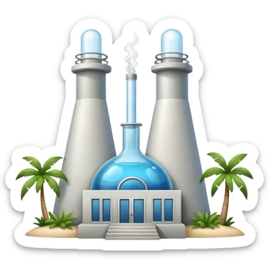 buildings of a laboratory like CRIOBE in French Polynesia
 sticker