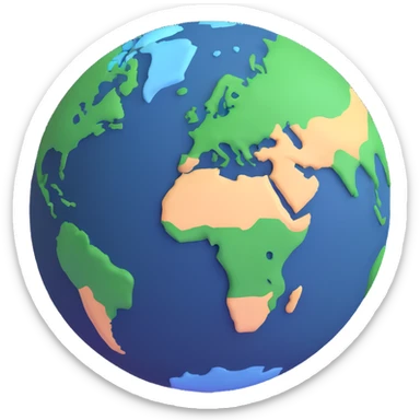 A single green leaf resting gently on the surface of the Earth, as seen from space. The planet is round with visible continents and clouds, and the leaf appears calm and symbolic. sticker