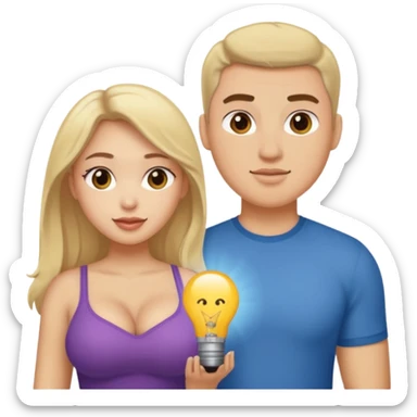 an naked girl with huge tits and naked guy sticker