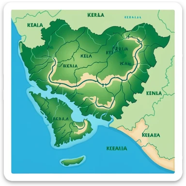 Create a emoji of kerala from Indian map sticker