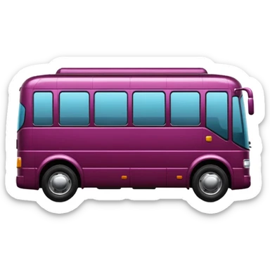 Italian autobus burgundy sticker