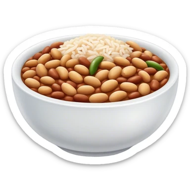 bowl of beans and rice sticker