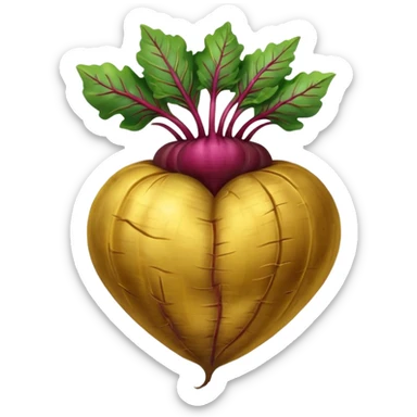 Gold beetroot emoji  sticker