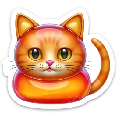 Jelly/jam jar cat sticker