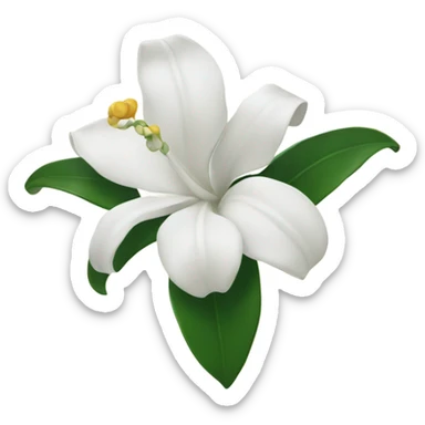 lirio blanco  sticker
