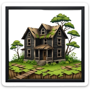 Casas abandonadas sticker