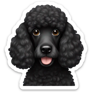 black poodle sticker