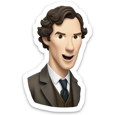 benedict cumberbatch as sherlock holmes as excited sticker
