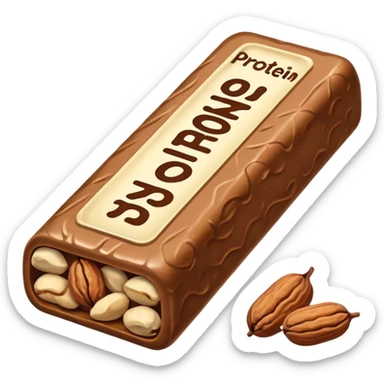 protein bar with nuts sticker