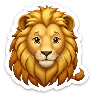 Simba lion with golden mane sticker