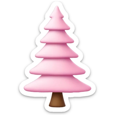 Light pink skinny Christmas tree with no ornaments and completely pink sticker