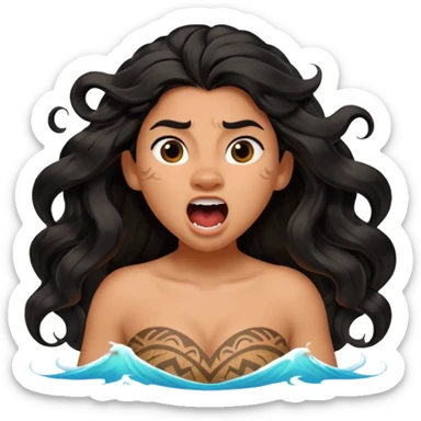 disney moana screaming sticker