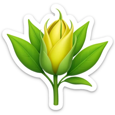 a Flower bud on a new growing plant  sticker