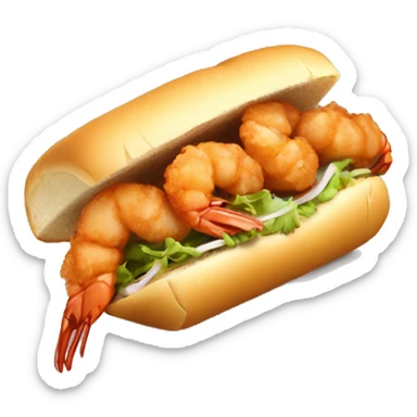 Fried shrimp Po boy sticker