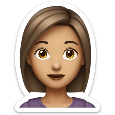 designer girl with short brown hair sticker