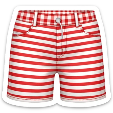 Red gingham short shorts  sticker