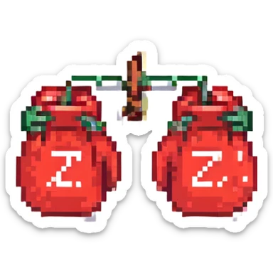 красные боксерские перчатки с надписью "23", no background sticker