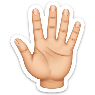 Kepalan tangan dengan 4 jari menutupi jempol  sticker