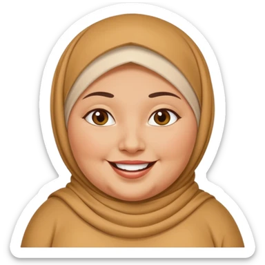 fat woman in hijab sticker