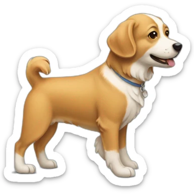 Chien se balade  sticker