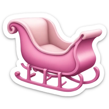 Pink sleigh sticker